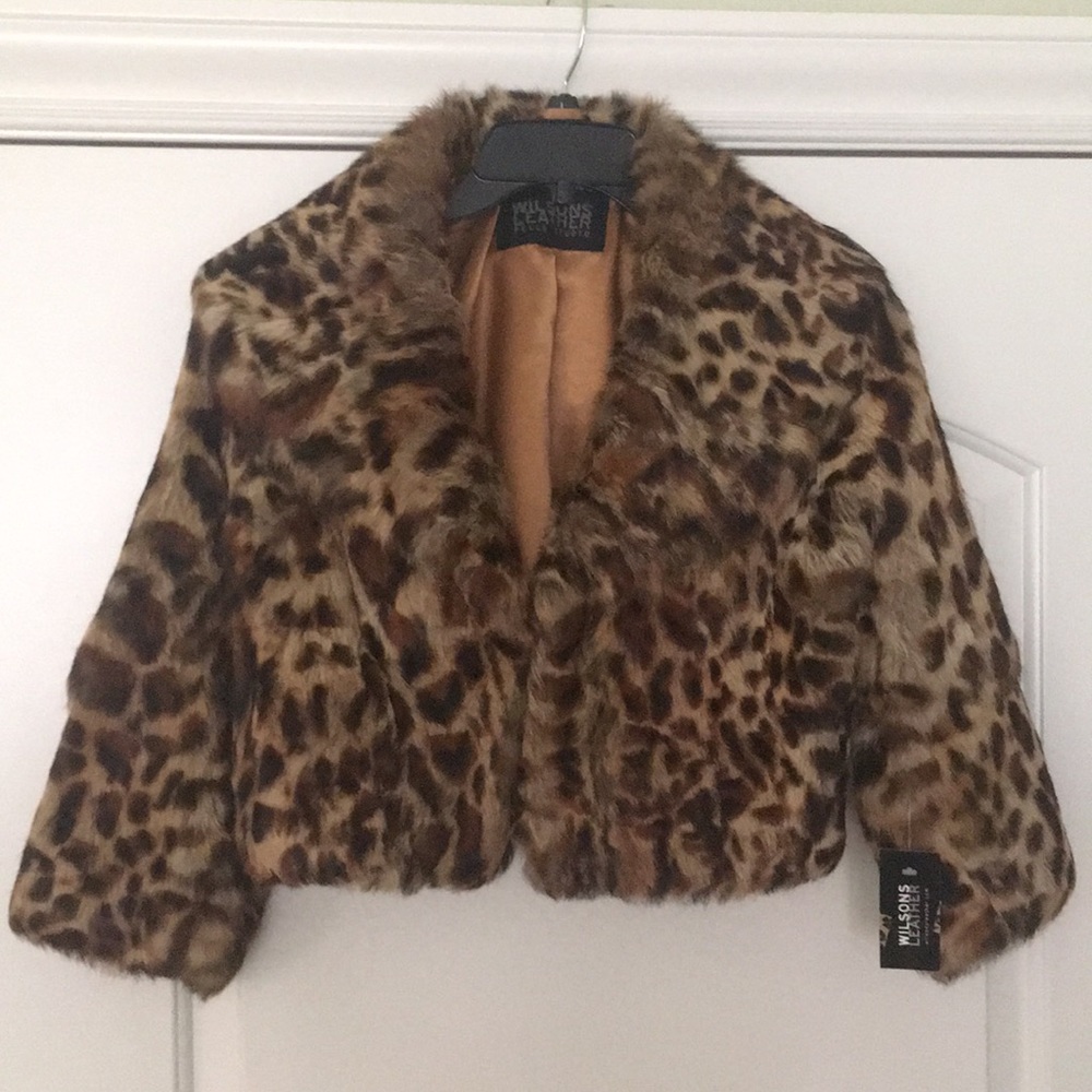Leopard print Rabbit Fur Jacket